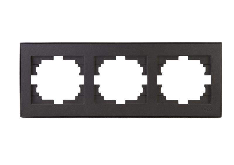 рамка 3-м rain горизонт. матов. черн. графит lezard 703-4141-148 от BTSprom.by