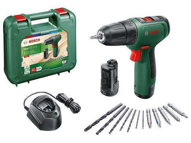 аккум. дрель-шуруповерт bosch easydrill 1200 в чем. + набор сверл и бит (12.0 в, 2 акк., 1.5 а/ч li-ion, 2 скор., 30 нм, шурупы до 6 мм) от BTSprom.by