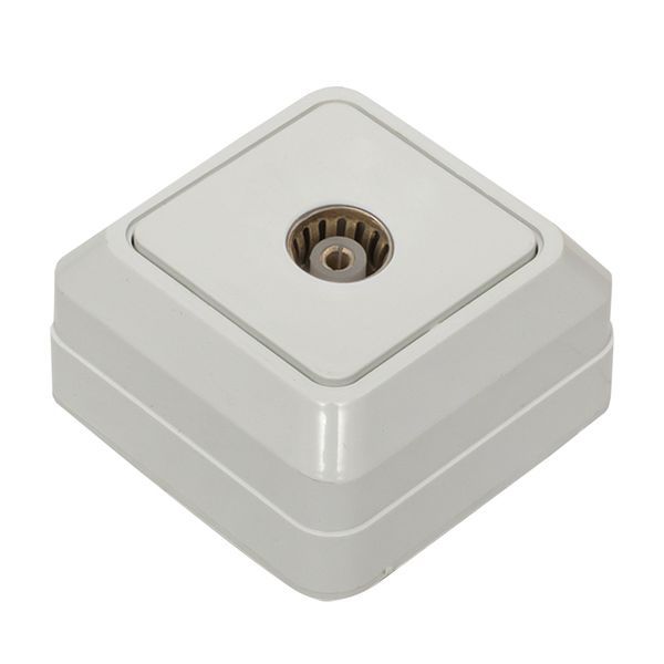  Розетка телевизионная TV 1-м ОП Рим 5-862МГц 75Ом бел. PROxima EKF ENA00-027-10 фото в каталоге от BTSprom.by