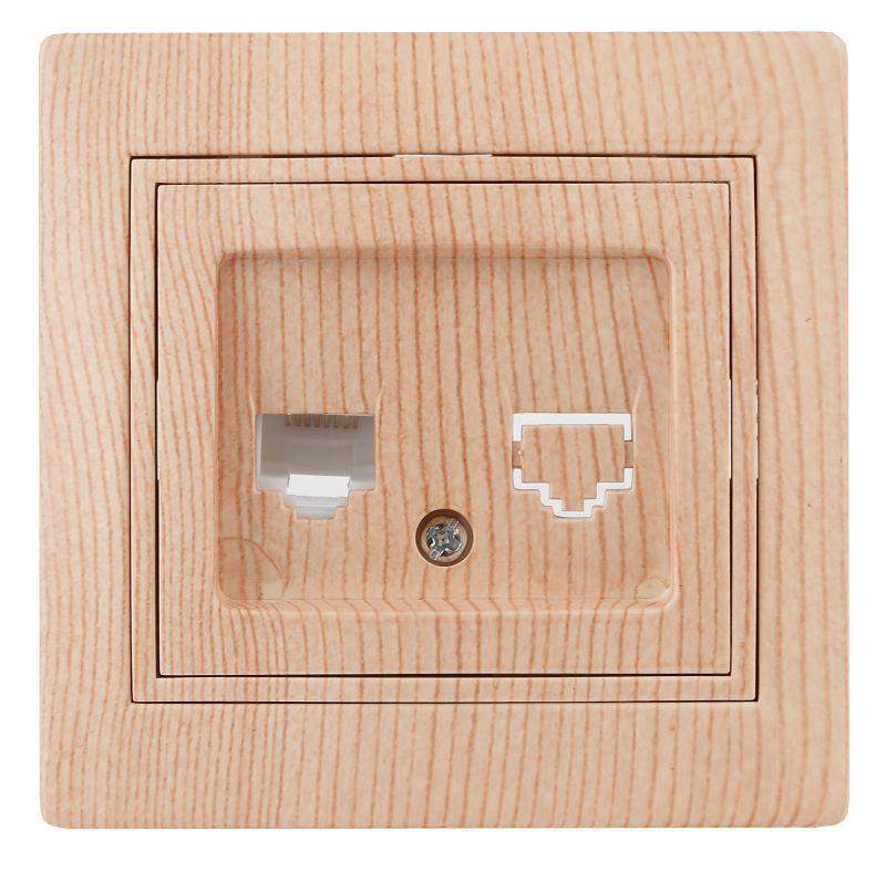 розетка компьютерная 1-м сп plano 1-303-11 rj45 ip20 сосна intro б0030089 от BTSprom.by