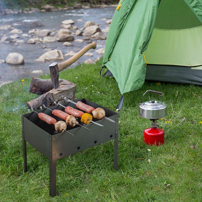  Мангал сборный "ЭКОНОМ" в гофрокартонной коробке с шампурами СОКОЛ 62-0008 фото в каталоге от BTSprom.by