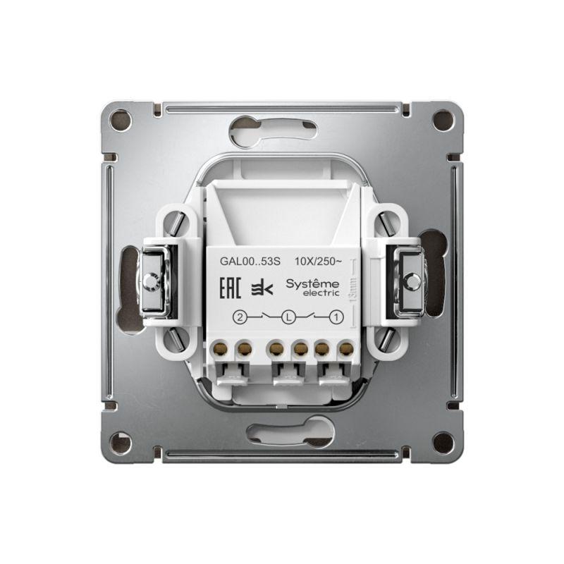  Выключатель 2-кл. ArtGallery (сх. 5а) 10AX с подсветкой быстрозажим. клем. механизм мокко SE GAL000653S фото в каталоге от BTSprom.by