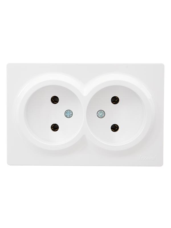 розетка 2-мест. без заземл. leto закрытый корпус пбт бел. lezard 752-0200-128b от BTSprom.by розетка 2-мест. без заземл. leto закрытый корпус пбт бел. lezard 752-0200-128b от BTSprom.by