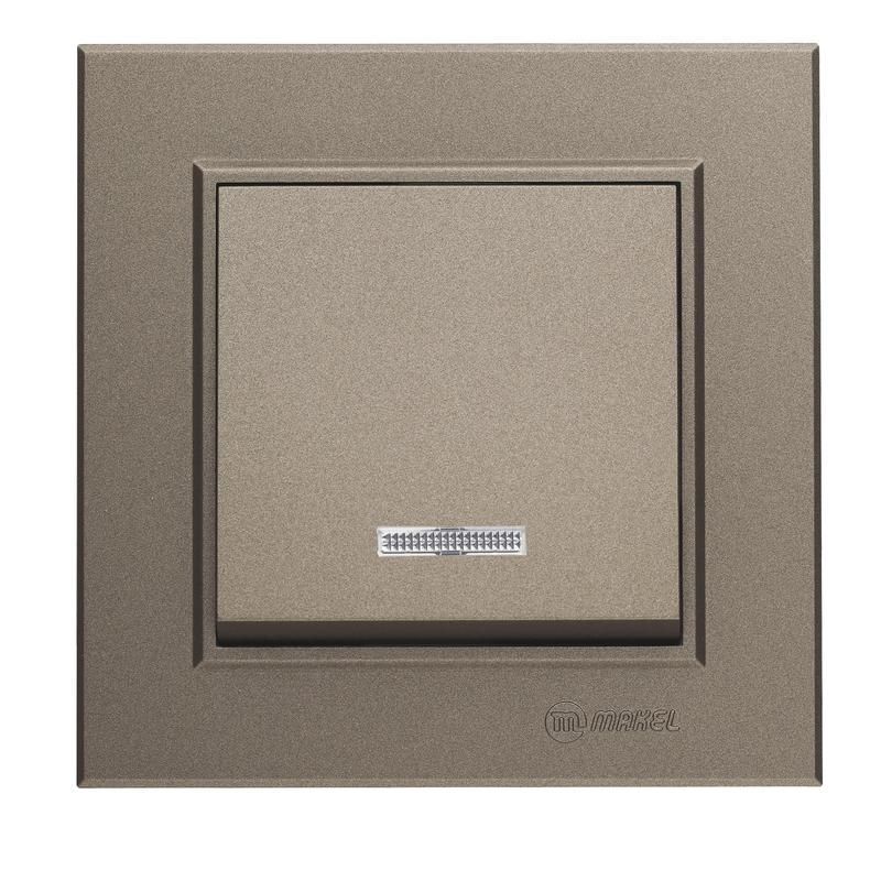 переключатель 1-кл. сп karea 10а ip20 зел. с подсветкой makel 56052025 от BTSprom.by