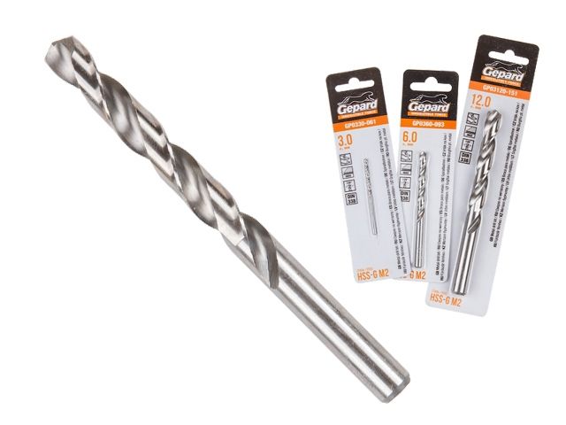 сверло по металлу ц/х 4.0х43х75 мм hss-g gepard gp0340-075 от BTSprom.by