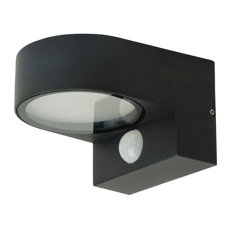 светильник садово-парковый 230хh1202 черн. с датчиком освещенности/движения (на стену) feron 51327 от BTSprom.by