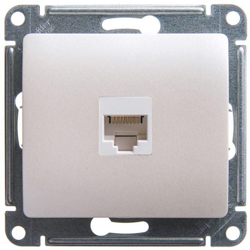 розетка компьютерная 1-м glossa rj45 кат.5e механизм перламутр. se gsl000681k от BTSprom.by