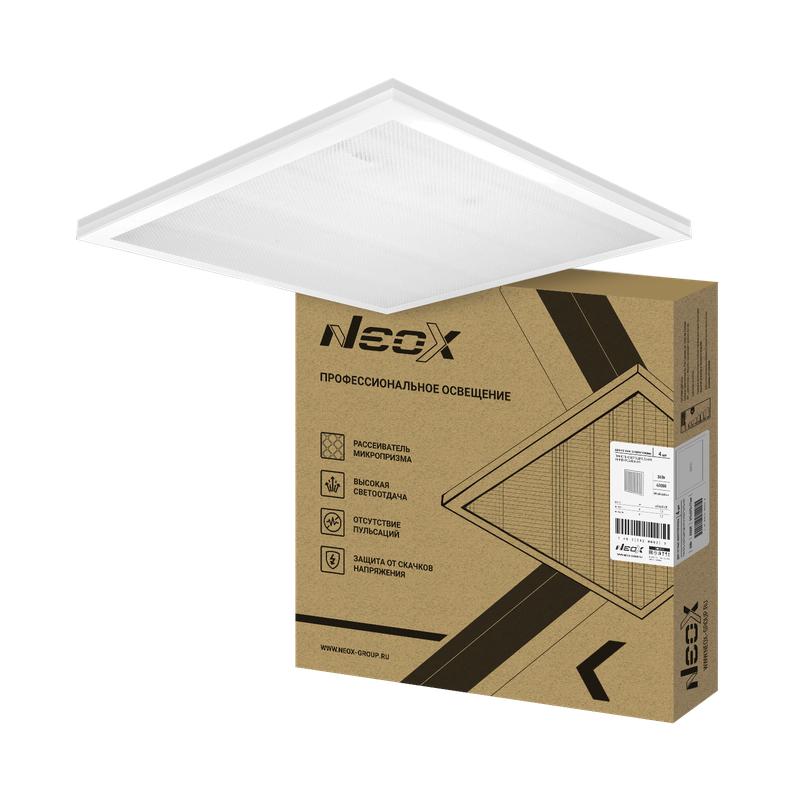 светильник светодиодный дво-02 3640-микропризма 36вт 4000к ip40 595х595х17мм универс. панель neox 4690612066202 от BTSprom.by
