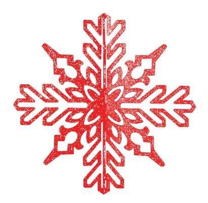 елочная фигура снежинка ажурная 3d, 35 см, цвет красный от BTSprom.by