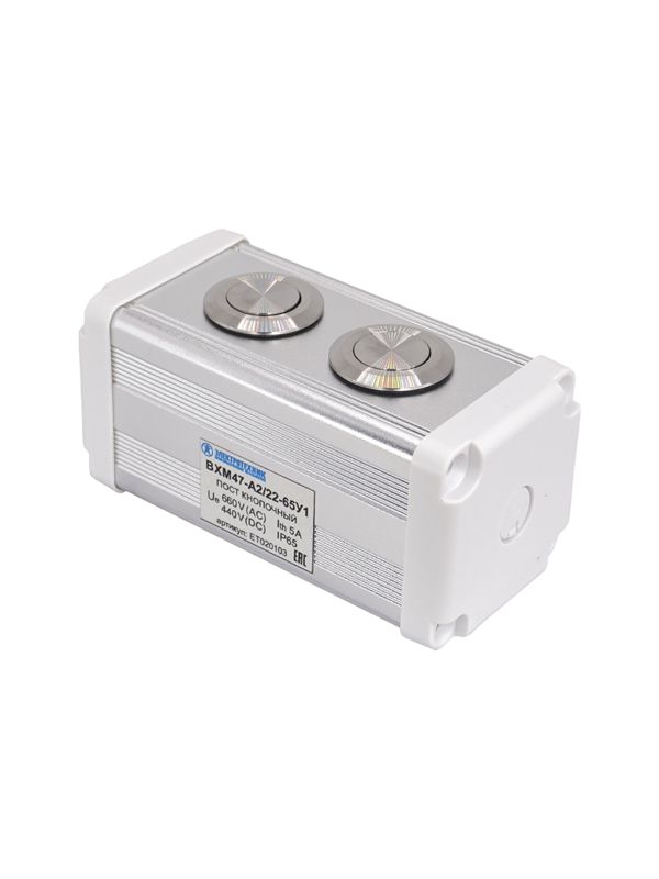 пост управления bxm47-a2/22-65у1 2 цилиндрические кнопки 1c1no1nc серебр. электротехник et020103 от BTSprom.by