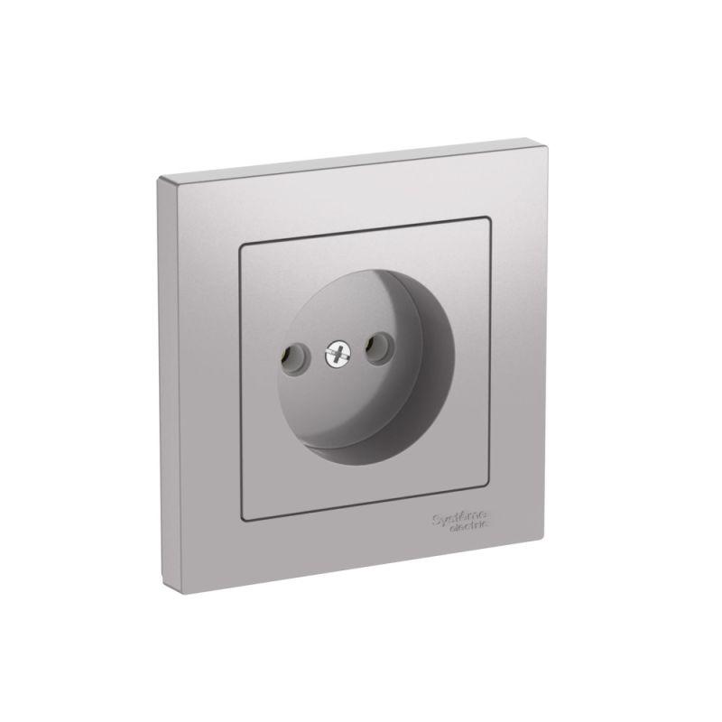 розетка atlasdesign 16а без заземл. быстрозажим. клем. в сборе алюм. se atn000340s от BTSprom.by