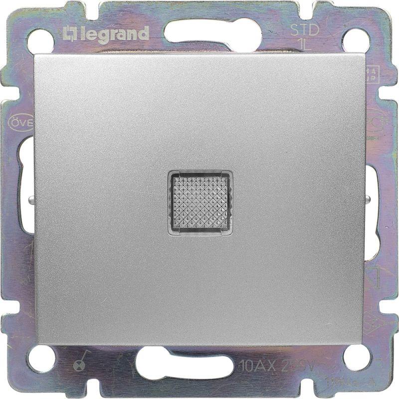 переключатель проходной 1-кл. сп valena 10а ip31 250в с подсветкой механизм алюм. leg 770126 от BTSprom.by