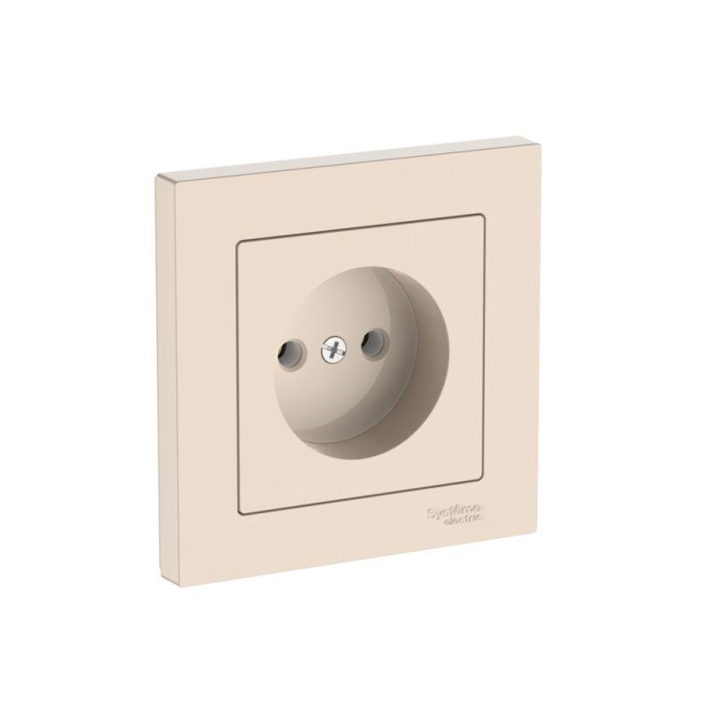 розетка atlasdesign 16а без заземл. быстрозажим. клем. в сборе беж. se atn000240s от BTSprom.by