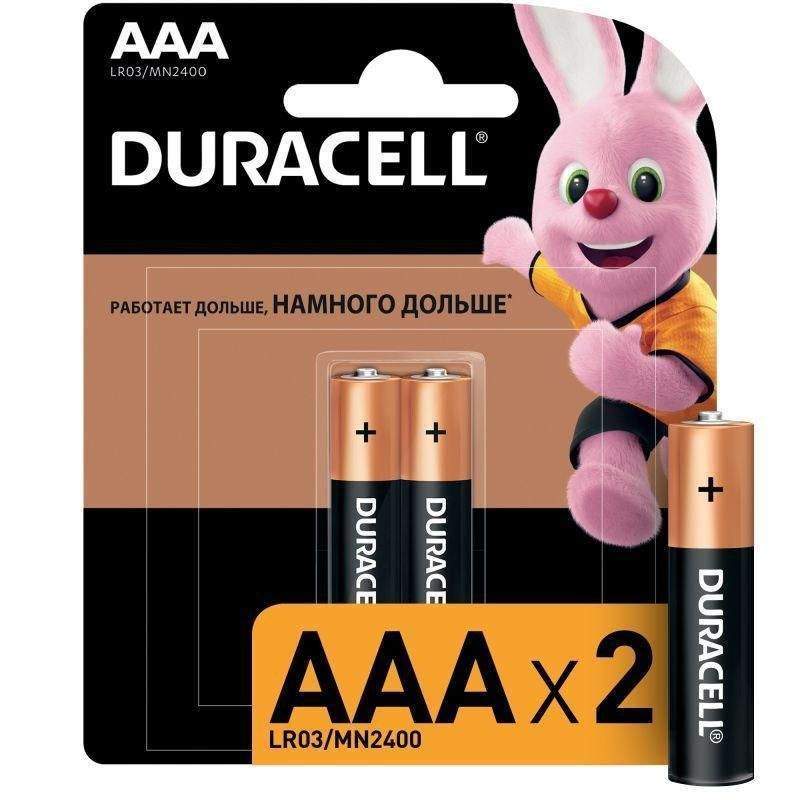 элемент питания алкалиновый aaa/lr03/mn 2400 basic bp-2 (блист.2шт) duracell б0014052/б0026812 от BTSprom.by