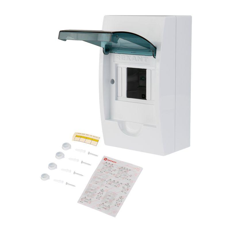  Бокс ЩРН-П-4 IP41 пластик. бел. Rexant 11-0304 фото в каталоге от BTSprom.by