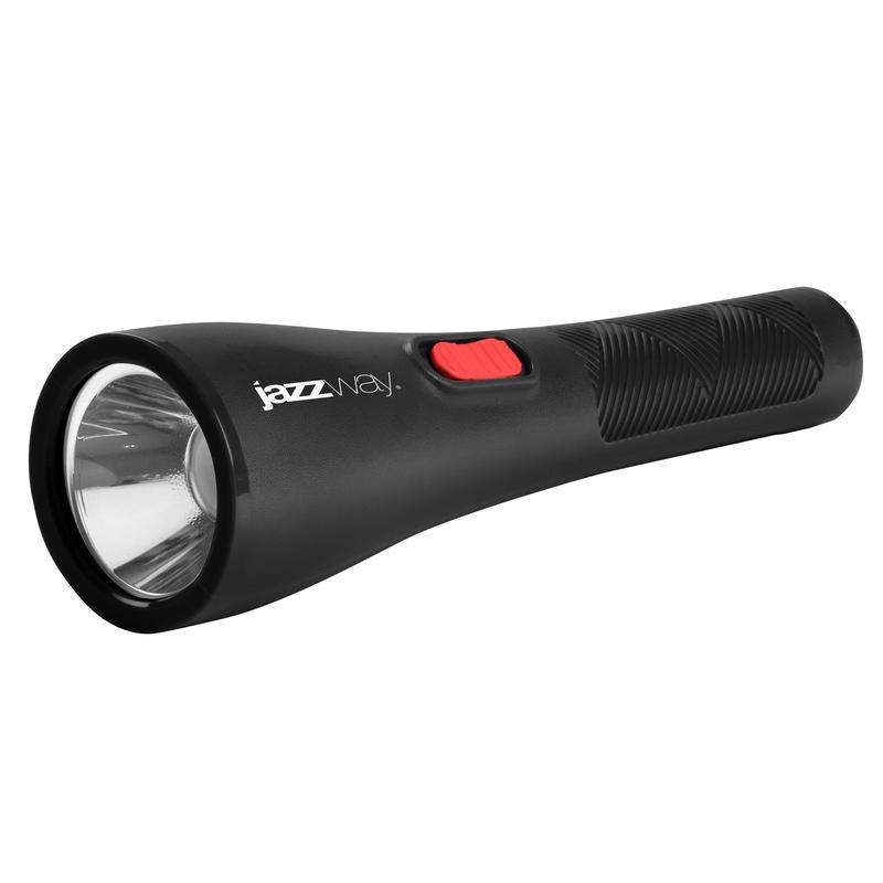 фонарь светодиодный ручной аккумуляторный accu2-l1w-bk 1вт 50лм 7200к li-ion 18650 1200ма.ч ip20 черн. jazzway 5049406 от BTSprom.by