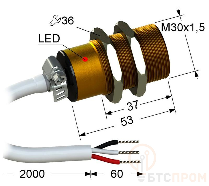 Выключатель бесконтактный PS2A-30M53-10B11-Z (ВБ2А.30М.53.10.1.1.Z) МЕГА-К A8010-34129580 фото в каталоге от BTSprom.by  Выключатель бесконтактный PS2A-30M53-10B11-Z (ВБ2А.30М.53.10.1.1.Z) МЕГА-К A8010-34129580 фото в каталоге от BTSprom.by
