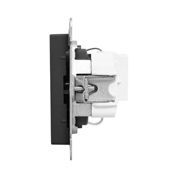  Розетка СП Эпика 16А с заземл. без защ. шторок механизм черн. EKF UP1-SOB-110 фото в каталоге от BTSprom.by