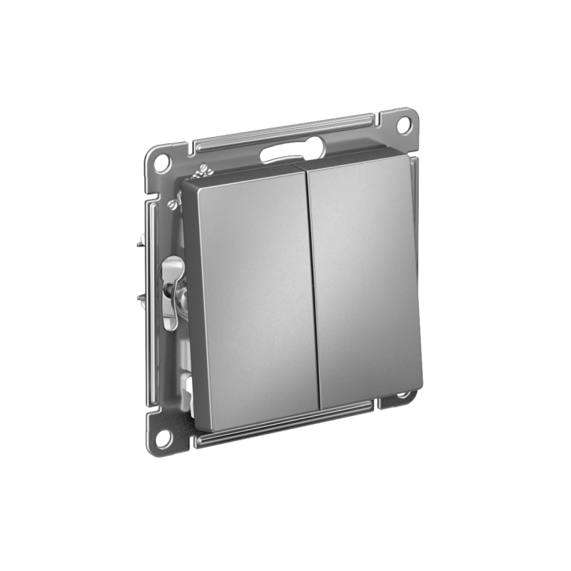 выключатель 2-кл. сп atlasdesign 10а ip20 (сх. 5) 10ax механизм сталь se atn000951 от BTSprom.by