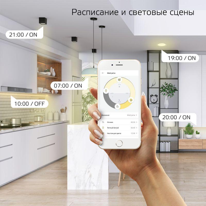 Лампа светодиодная умная Smart Home 4.5Вт свеча 2700К тепл. бел. E14 495лм диммир. управление по Wi-Fi GAUSS 1230112 фото в каталоге от BTSprom.by