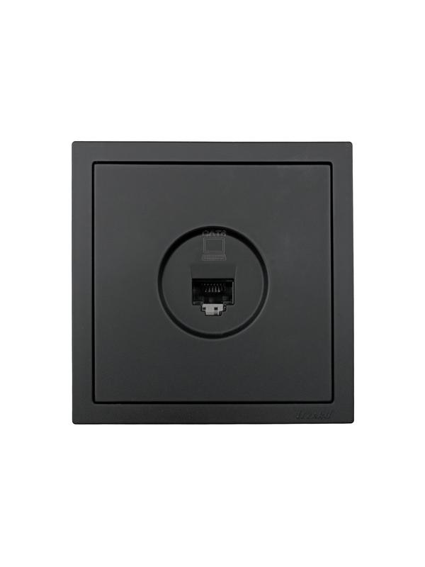 розетка компьютерная 1-мест. сп zima ip20 черн. бархат lezard 704-4288-140 от BTSprom.by