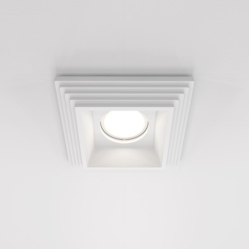  Светильник Gyps Modern 10Вт GU10 встраив. Maytoni DL005-1-01-W-1 фото в каталоге от BTSprom.by