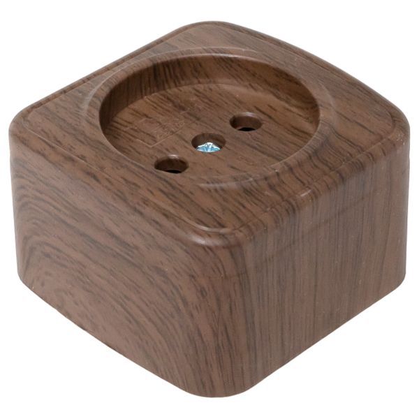  Розетка 1-м ОП Минск 10А IP20 без заземл. темн. дерево EKF EGR10-022-40 фото в каталоге от BTSprom.by