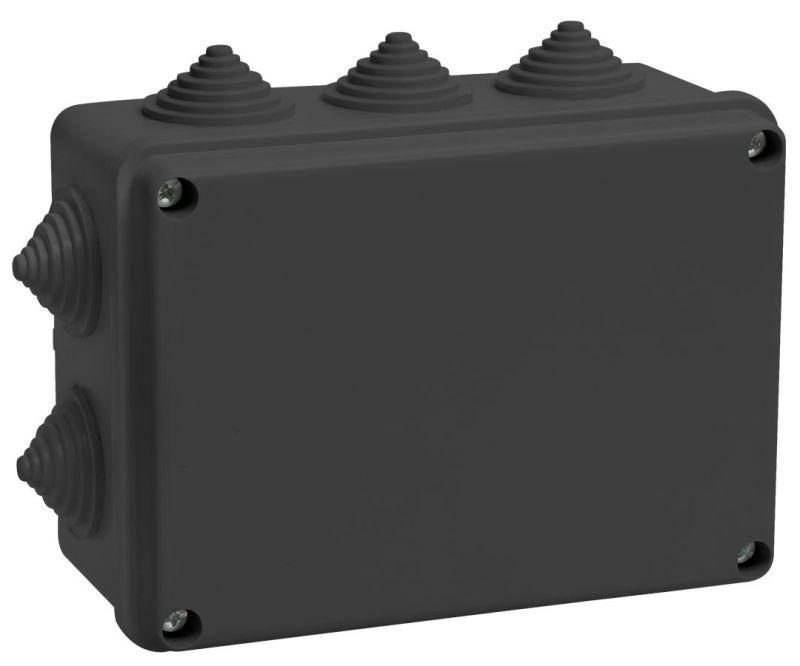 коробка распаячная оп 150х110х70 ip55 км41242 10 гермовводов черн. iek uko11-150-110-070-k02-55 от BTSprom.by