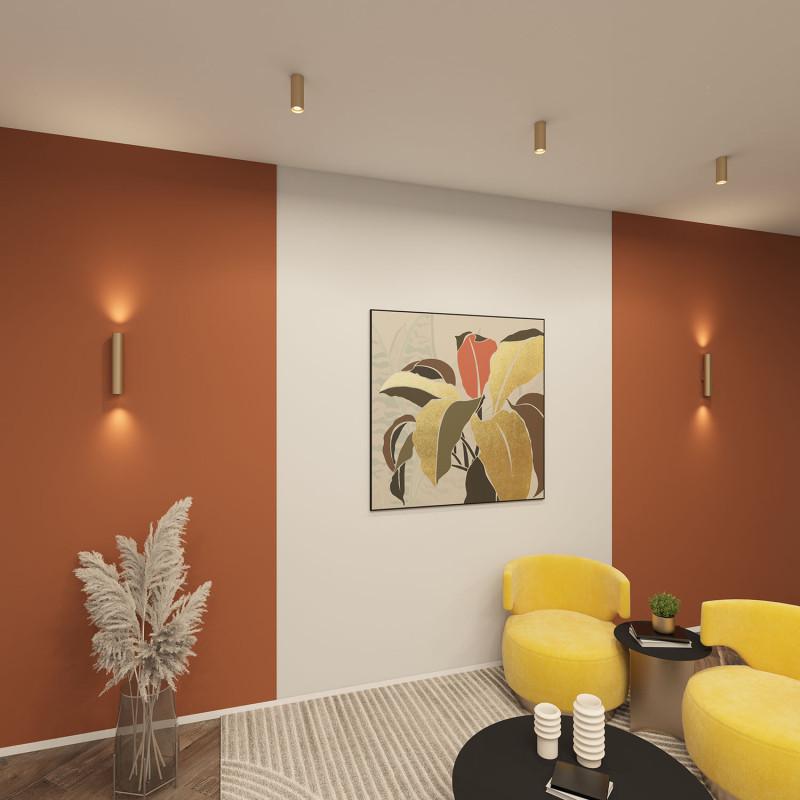  Светильник 15Вт 2xGU10 IP20 LED настен. алюм. матов. зол. DENKIRS 723065 фото в каталоге от BTSprom.by