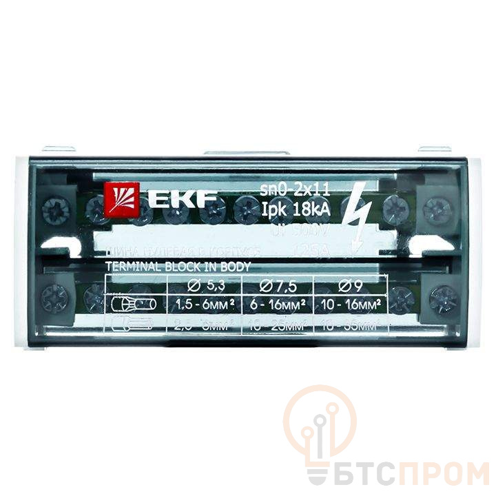  Шина нулевая в корпусе 2х11 EKF sn0-2x11 фото в каталоге от BTSprom.by