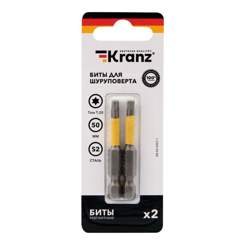  Бита для шуруповерта Torx T20х50мм (уп.2шт) Kranz KR-92-0427-1 фото в каталоге от BTSprom.by