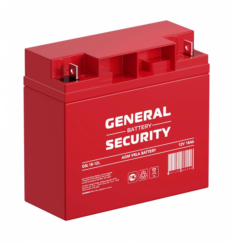  Аккумулятор 12В 18А.ч General Security GSL18-12L фото в каталоге от BTSprom.by