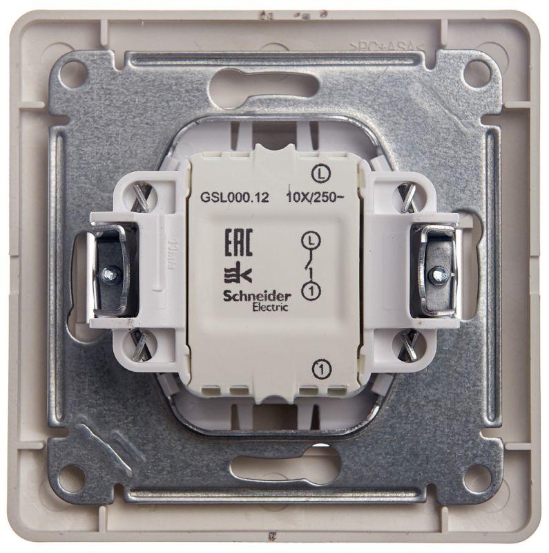  Выключатель 1-кл. СП Glossa 10А IP20 (сх. 1) 10AX в сборе платина SE GSL001212 фото в каталоге от BTSprom.by