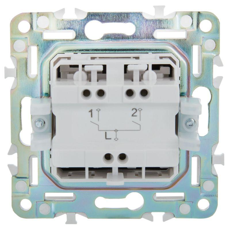  Выключатель 2-кл. SKANDY 10А SK-V09G с индикацией графит IEK SK-V20-1-10-K53 фото в каталоге от BTSprom.by