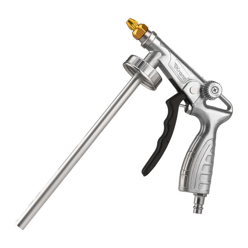  Пистолет для антигравийных и антикоррозийных составов с гибким и прямым соплом + регулятор давления Kranz KR-16-1403 фото в каталоге от BTSprom.by