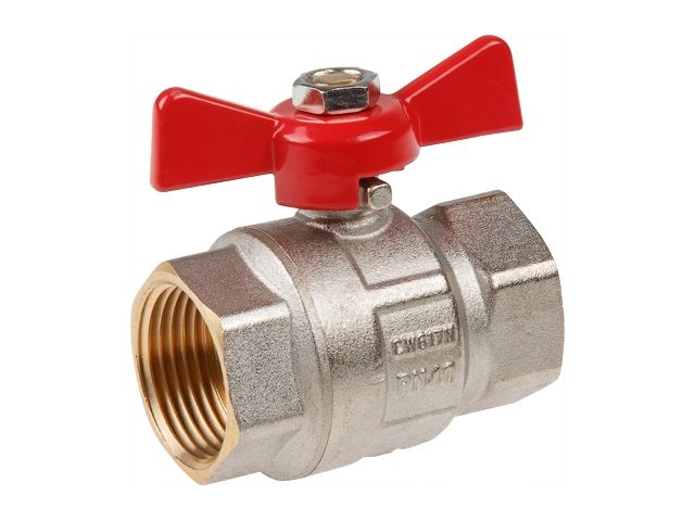 кран шаровый 1" вн.-вн. бабочка pn40, av engineering ave092001 от BTSprom.by