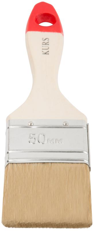  Кисть флейцевая "Оптима" 2дюйм (50мм) натур. свет. щетина деревянная ручка КУРС 00815 фото в каталоге от BTSprom.by