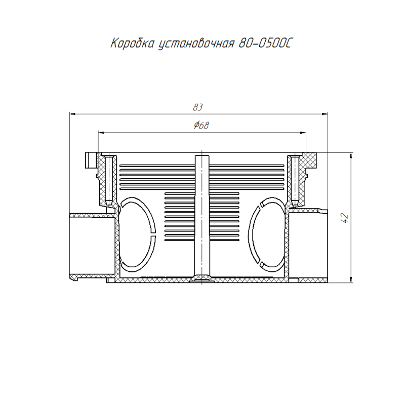 Коробка установочная СП 80-0500С безгалогенная (HF) 68х42 с саморезами Промрукав 80-0500С фото в каталоге от BTSprom.by