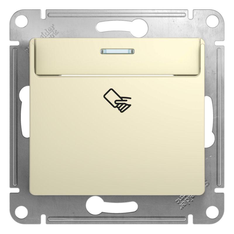 выключатель карточный 1-кл. 1мод. сп glossa 10а ip20 (сх. 6) механизм беж. se gsl000269 от BTSprom.by