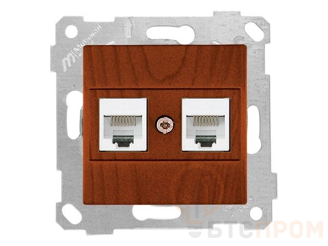 Розетка компьютерная 2xRJ45 (Cat5e, скрытая, без рамки) вишня, RITA, MUTLUSAN 2200 138 0156 фото в каталоге от BTSprom.by  Розетка компьютерная 2xRJ45 (Cat5e, скрытая, без рамки) вишня, RITA, MUTLUSAN 2200 138 0156 фото в каталоге от BTSprom.by