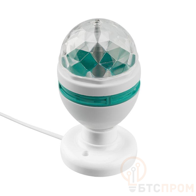 Лампа светодиодная "Диско" 6Вт 3LED RGB E27 230В IP20 с подставкой Neon-Night 601-251 фото в каталоге от BTSprom.by  Лампа светодиодная "Диско" 6Вт 3LED RGB E27 230В IP20 с подставкой Neon-Night 601-251 фото в каталоге от BTSprom.by