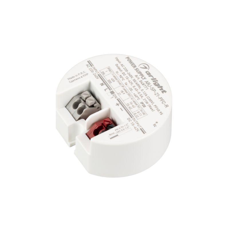 блок питания arj-sp-21-pfc-r 15-42в 0.45-0.5а 21вт ip20 пластик arlight 048771 от BTSprom.by