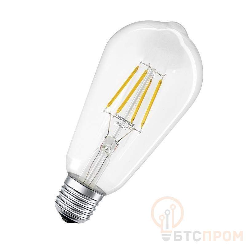 лампа светодиодная smart+ filament edison dimmable 60 6вт/2700к e27 ledvance 4058075208575 от BTSprom.by