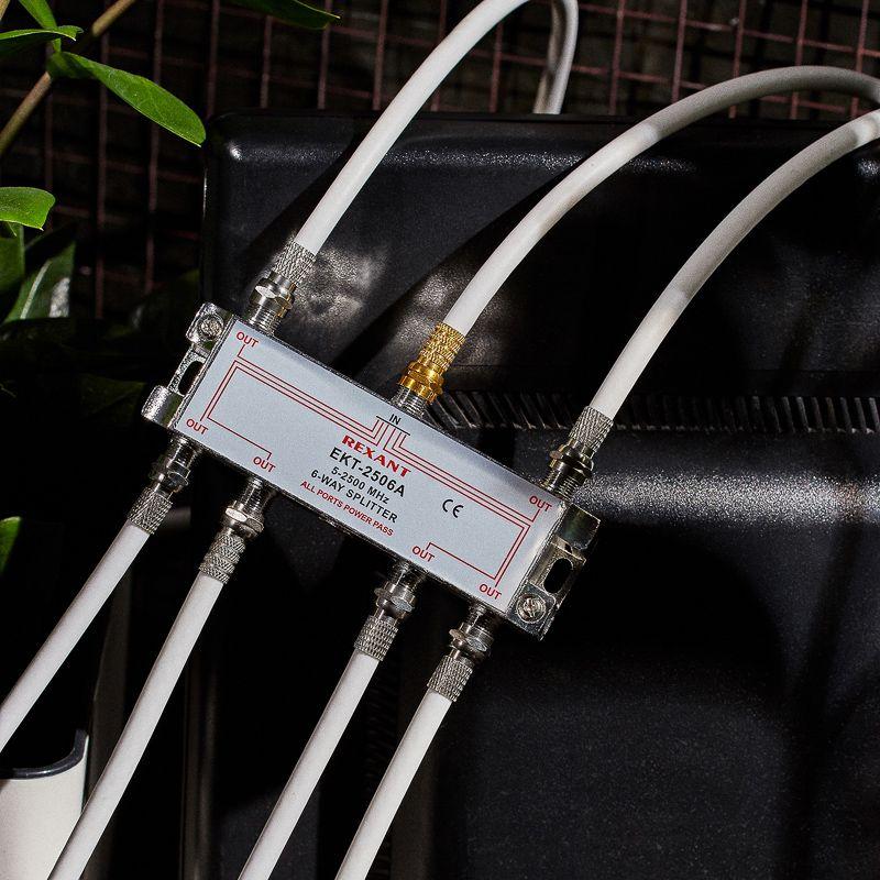  Делитель ТВх6 под F разъем 5-2500 МГц "СПУТНИК" Rexant 05-6204 фото в каталоге от BTSprom.by