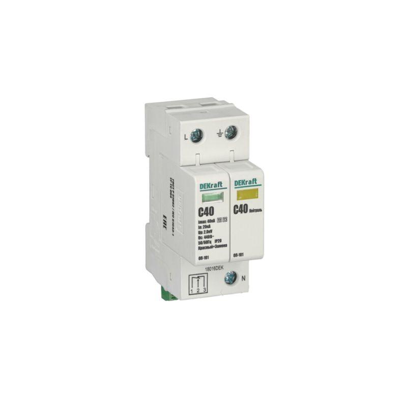 ограничитель перенапряжения оп-101 2п 40ка c 420в dekraft 18016dek от BTSprom.by