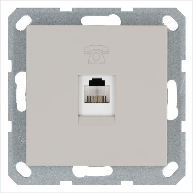 розетка телефонная 1-м rj11 механизм тауп jasmartg6101t от BTSprom.by