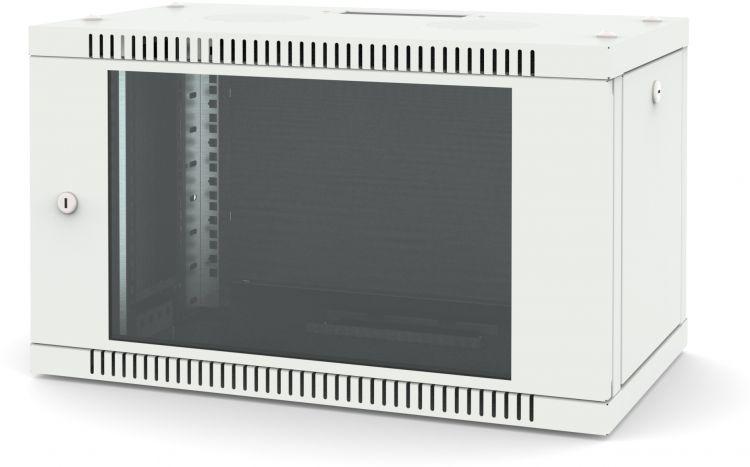 шкаф настенный wall boх 19дюйм 6u 600х350х356 дверь стеклян. ral7035 сер. filum fl-wb-0663gm-gy от BTSprom.by