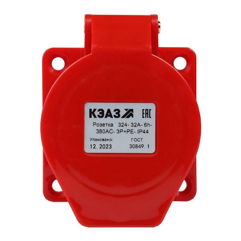 розетка фланцевая 324 32а 380ac 3p+pe 6ч ip44 кэаз 222760 от BTSprom.by