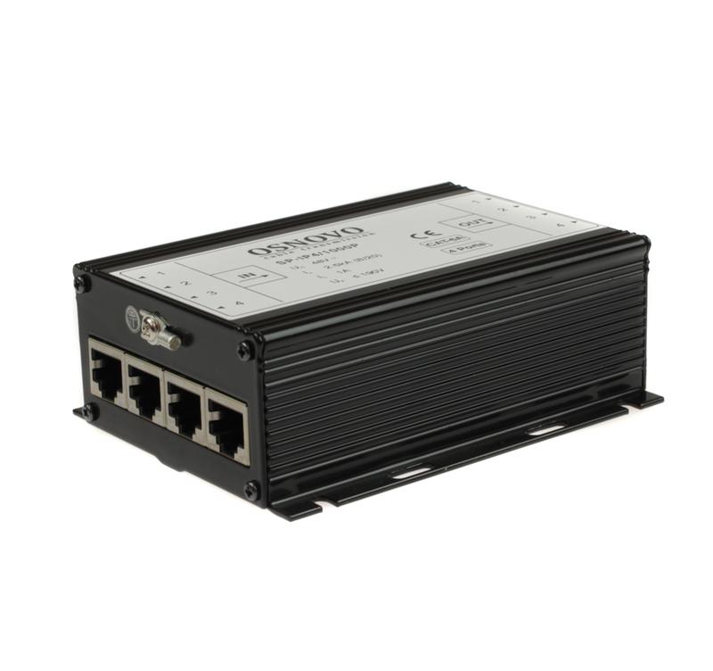 устройство грозозащиты sp-ip4/1000p для локал. вычислит. сети на 4 порта (скорость до 1000мб/с) с защит. линий poe osnovo 14281 от BTSprom.by