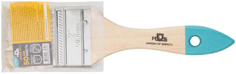  Кисть флейцевая натур. светлая щетина деревянная ручка 2дюйм (50мм) MOS 00705М фото в каталоге от BTSprom.by